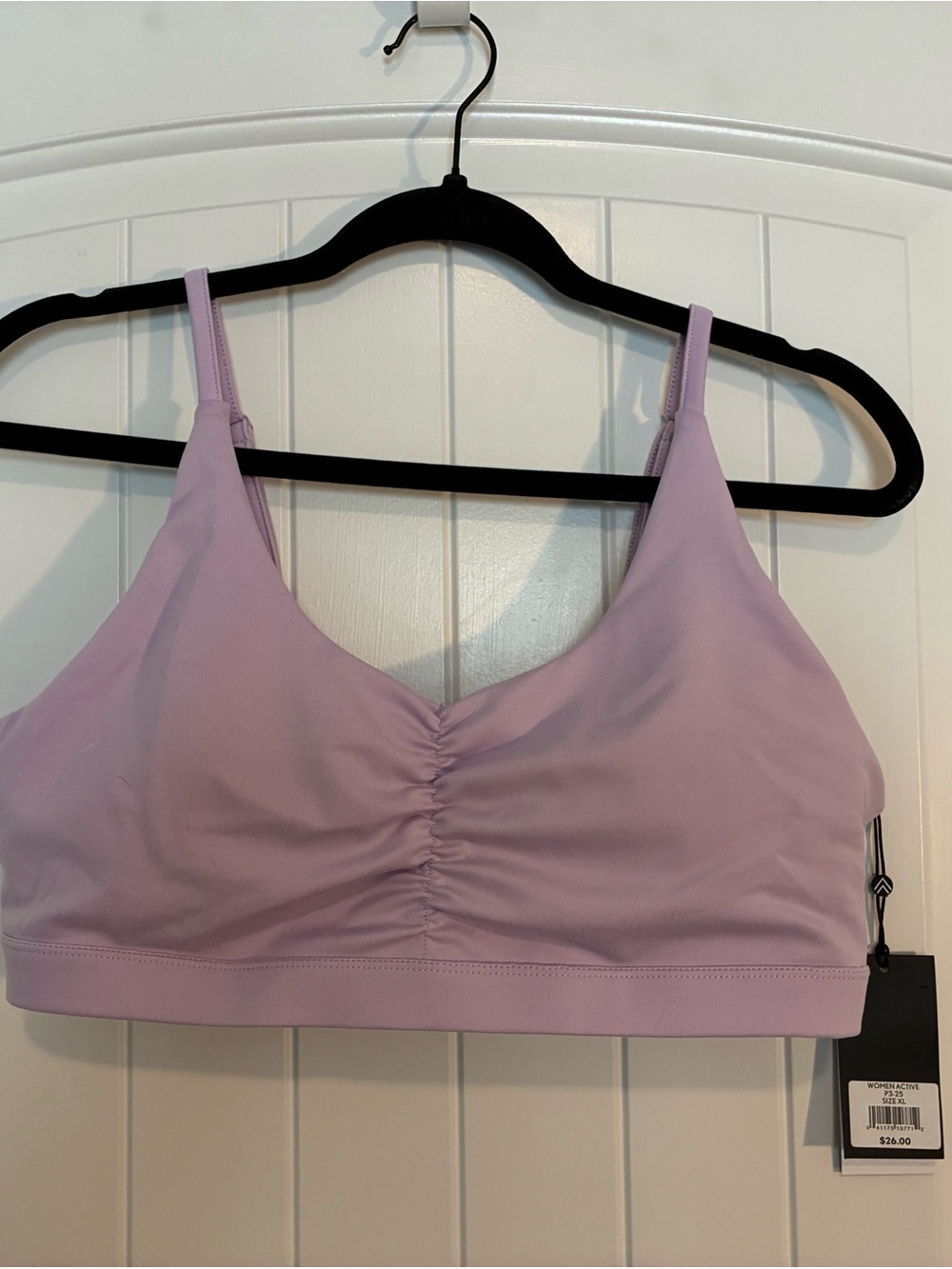 Lavender Ruched Sports Bra - Women Intimates & Sleepwear